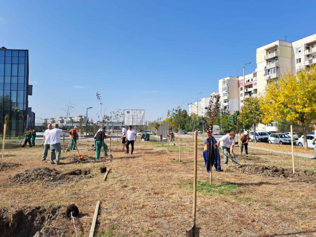 В „Тракия” залесиха нови дръвчета от инициативата „Засади дърво-създай живот” (СНИМКИ)