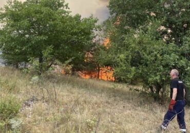 Голям пожар гори в Карловско