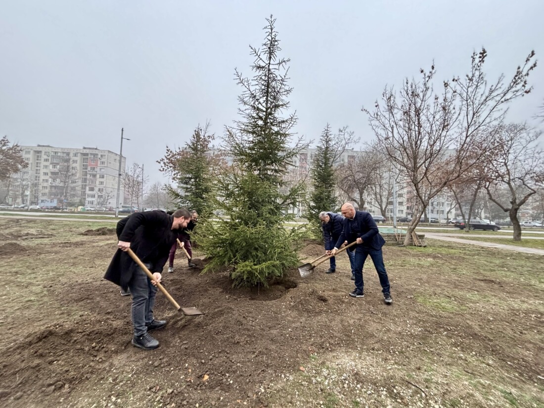 Костадин Димитров се включи в залесителната кампания в район „Южен“ (СНИМКИ)