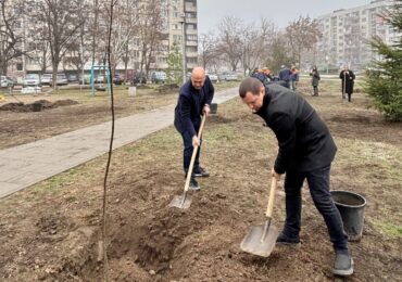 Костадин Димитров се включи в залесителната кампания в район „Южен“ (СНИМКИ)