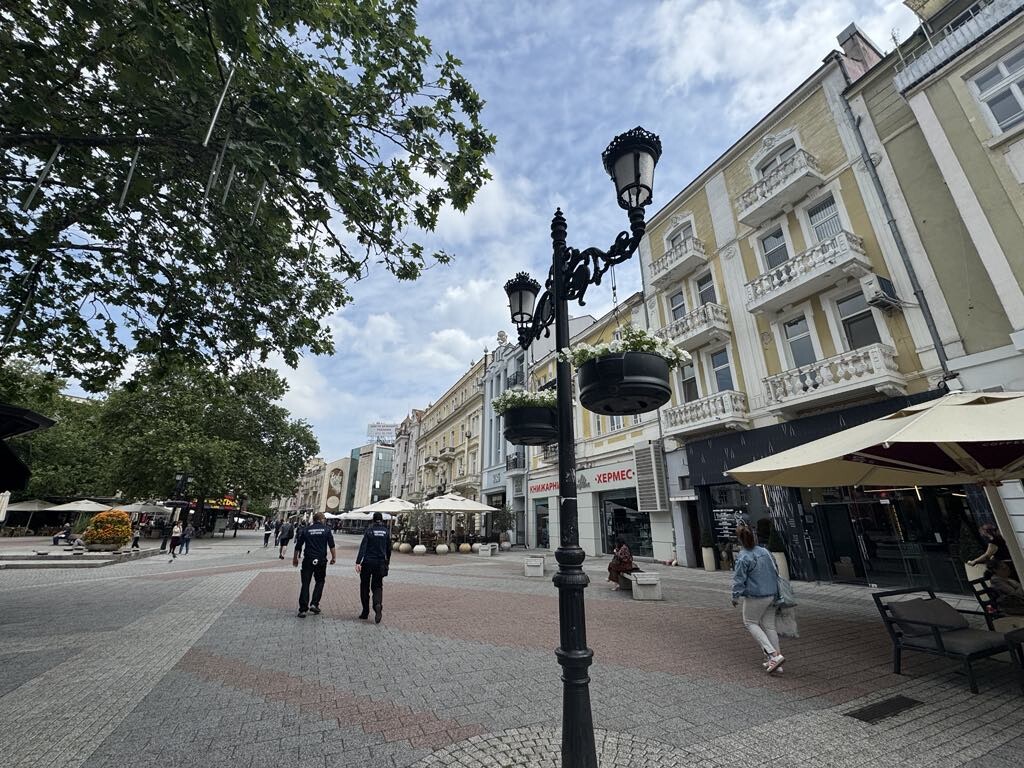 Стотици цветя преобразиха централната пешеходна зона на Пловдив (СНИМКИ)