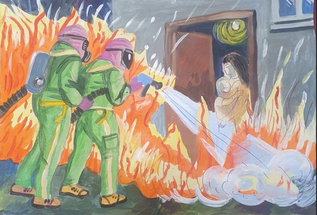 Действията на храбрите пловдивски огнеборци и спасители оживяват в рисунки (СНИМКИ)