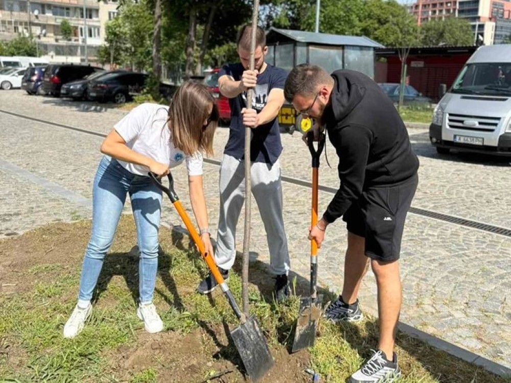 Младежи от ГЕРБ-Пловдив засадиха 27 дръвчета в Деня на Европа (СНИМКИ)