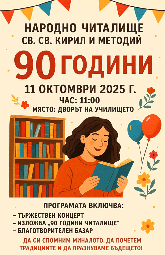 Читалището в кв. "Горни Воден" в Асеновград отбелязва 90 години от основаването си (ПРОГРАМА)