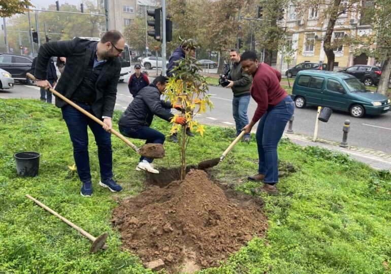 Световноизвестната джаз певица Лиз Райт засади дръвче Ликвидамбър в Пловдив (СНИМКИ)