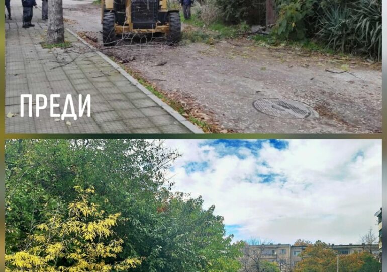 Обновиха улица пред детско заведение в район "Източен" (СНИМКИ)