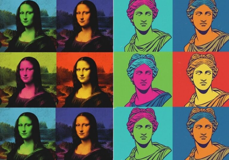 Ученици превръщат емблематични произведения на изкуството в модерни попарт композиции