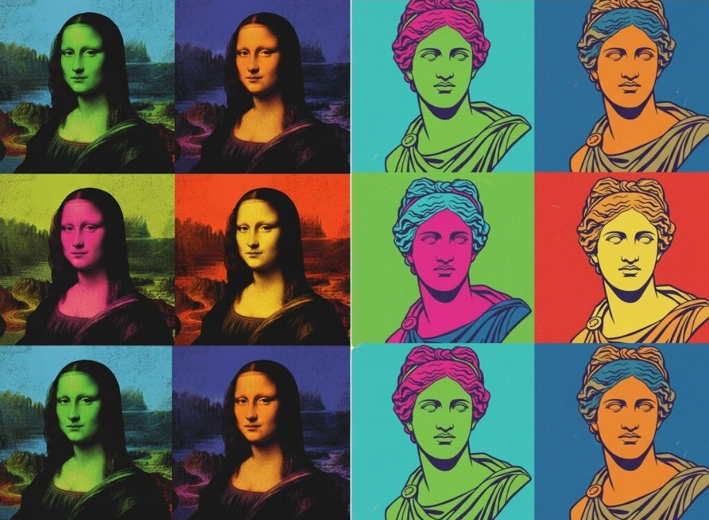 Ученици превръщат емблематични произведения на изкуството в модерни попарт композиции