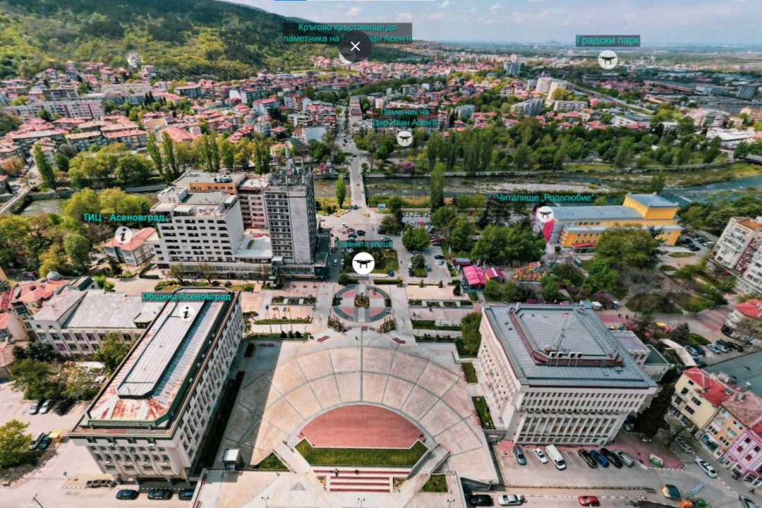 Дигитална карта ни показва забележителностите на Асеновград от птичи поглед