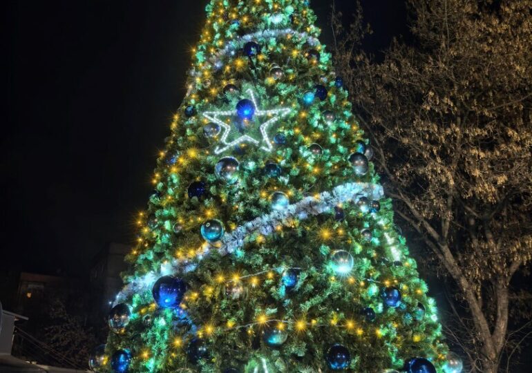 Запалиха тържествено светлините на коледната елха в "Южен" (ВИДЕО и СНИМКИ)