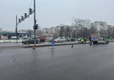 Поставиха заграждения на възлов булевард в Пловдив (СНИМКИ)