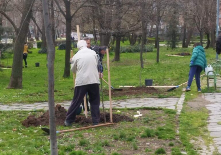 Кметът Костадин Димитров се включи в акция по залесяване на Бунарджика (СНИМКИ)
