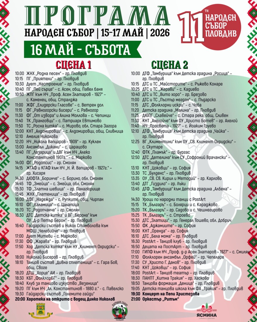 С над 4500 изпълнители: "Народен събор - Пловдив" отново превзема парк "Лаута" (ПРОГРАМА)