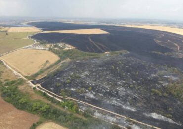 Пожарът край Асеновград е овладян, засегнатата площ е огромна (СНИМКИ и ВИДЕО)